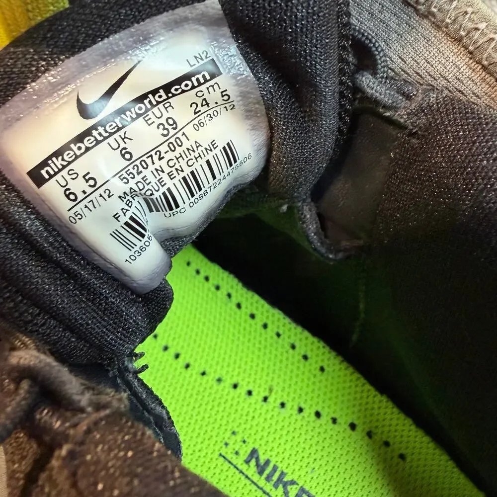 Nike Golf Lunar Bandon II Mens Size 6.5 Gray Yellow Lunarlon Waterproof Shoes